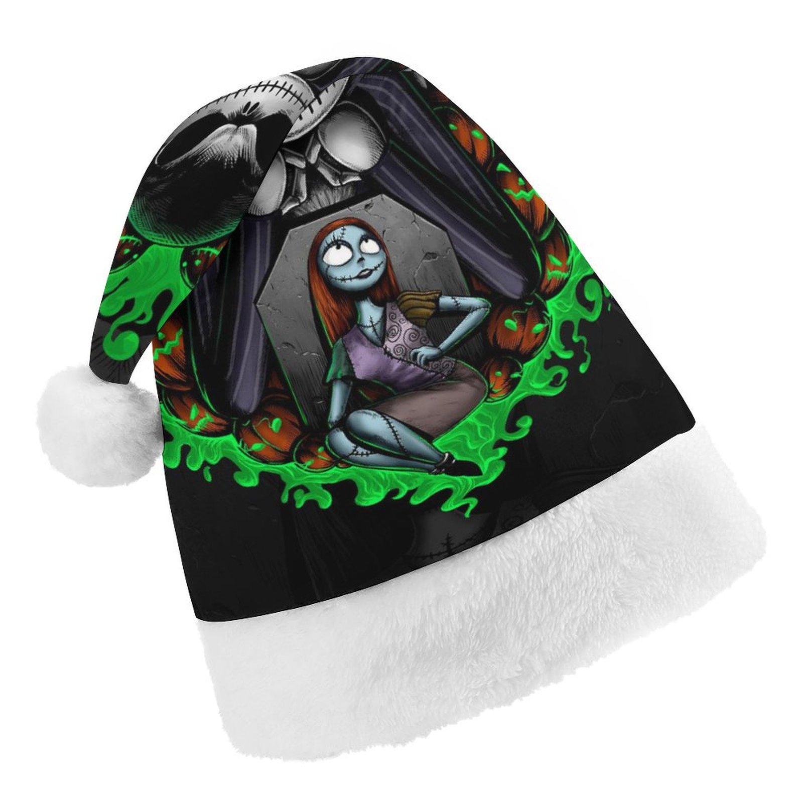 The Nightmare Before Christmas Christmas Hat for Adult And Kids Xmas Decor Ornaments Christmas New Year Festive Holiday Party Supplies Plush Santa Claus Hats